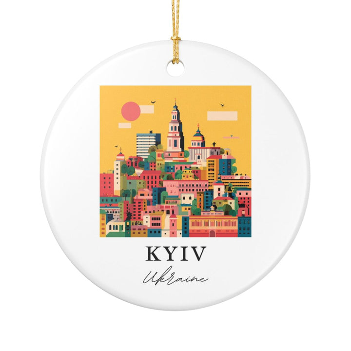 Kyiv Ukraine Ornament: Unique Kyiv Souvenir, Kyiv Ukraine Xmas Decor, and Authentic Kyiv Gift