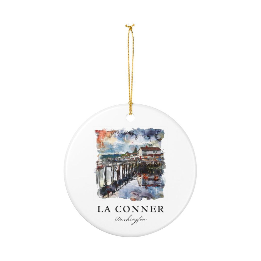 La Conner Washington Ornament: Unique La Conner Souvenir, La Conner Washington Xmas Decor, and Authentic La Conner Gift