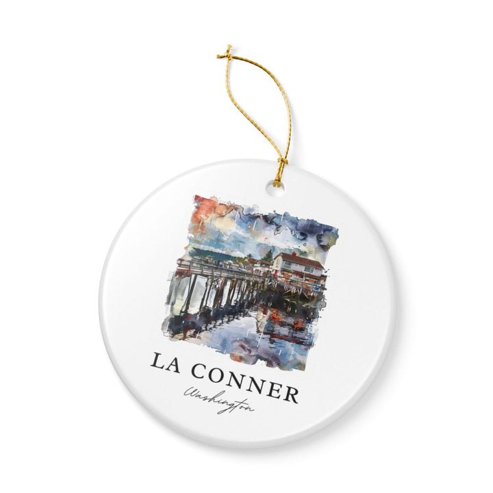 La Conner Washington Ornament: Unique La Conner Souvenir, La Conner Washington Xmas Decor, and Authentic La Conner Gift