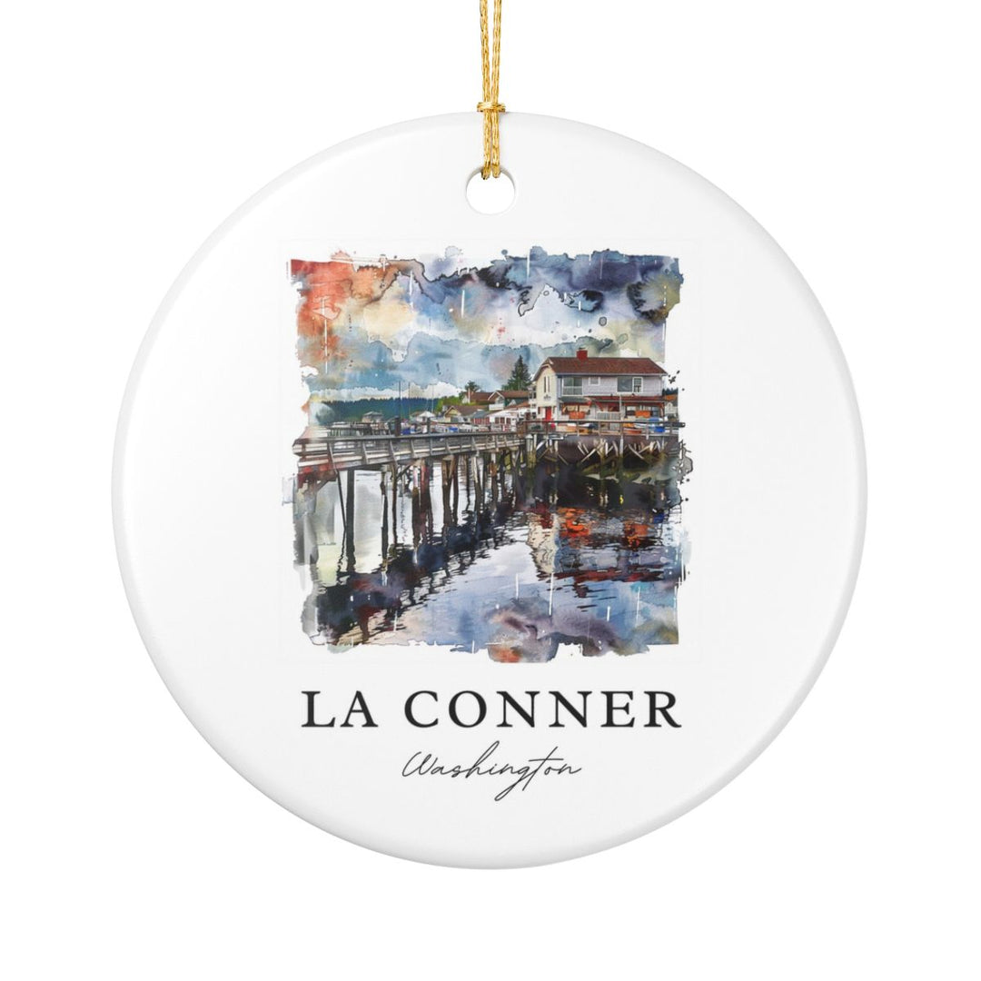 La Conner Washington Ornament: Unique La Conner Souvenir, La Conner Washington Xmas Decor, and Authentic La Conner Gift