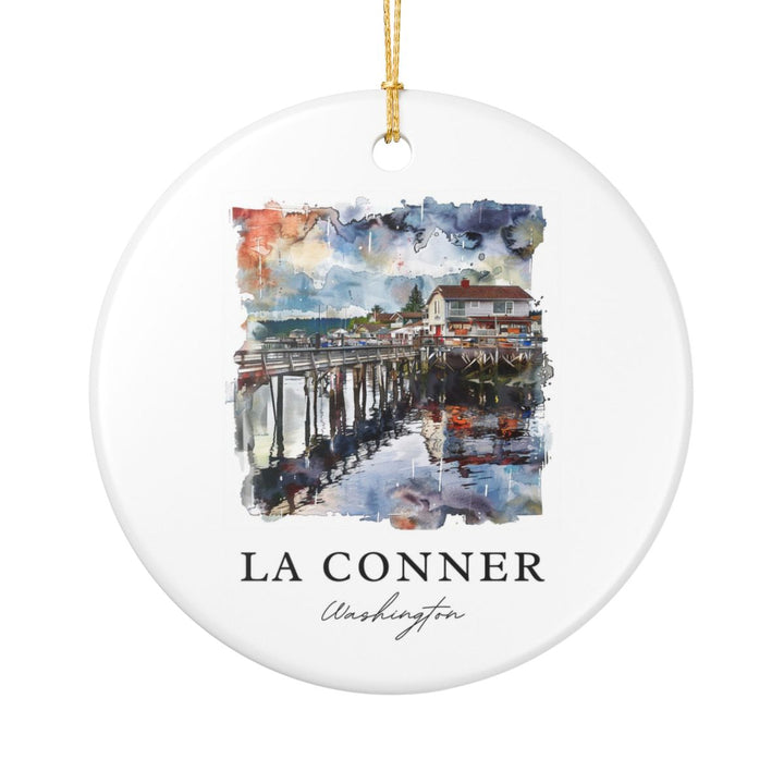 La Conner Washington Ornament: Unique La Conner Souvenir, La Conner Washington Xmas Decor, and Authentic La Conner Gift