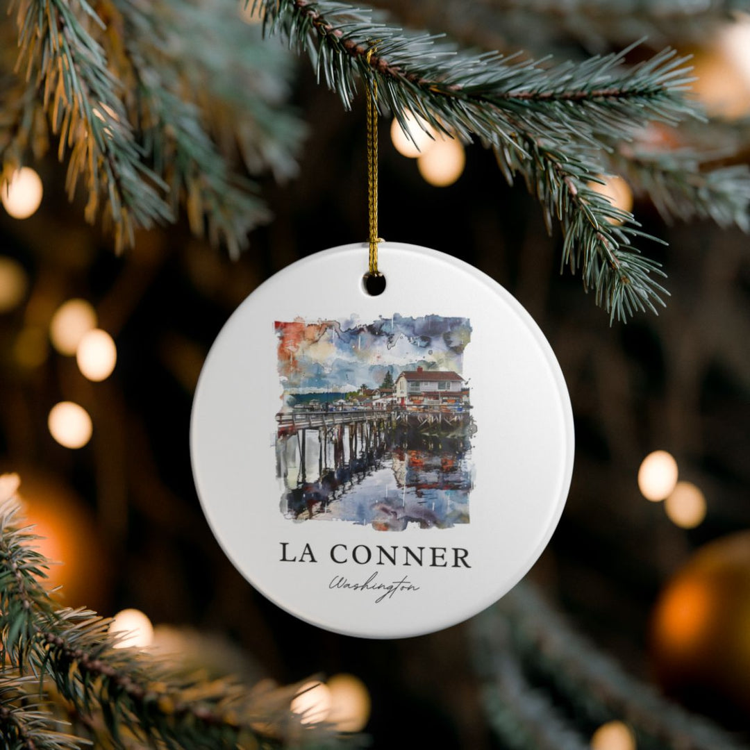 La Conner Washington Ornament: Unique La Conner Souvenir, La Conner Washington Xmas Decor, and Authentic La Conner Gift