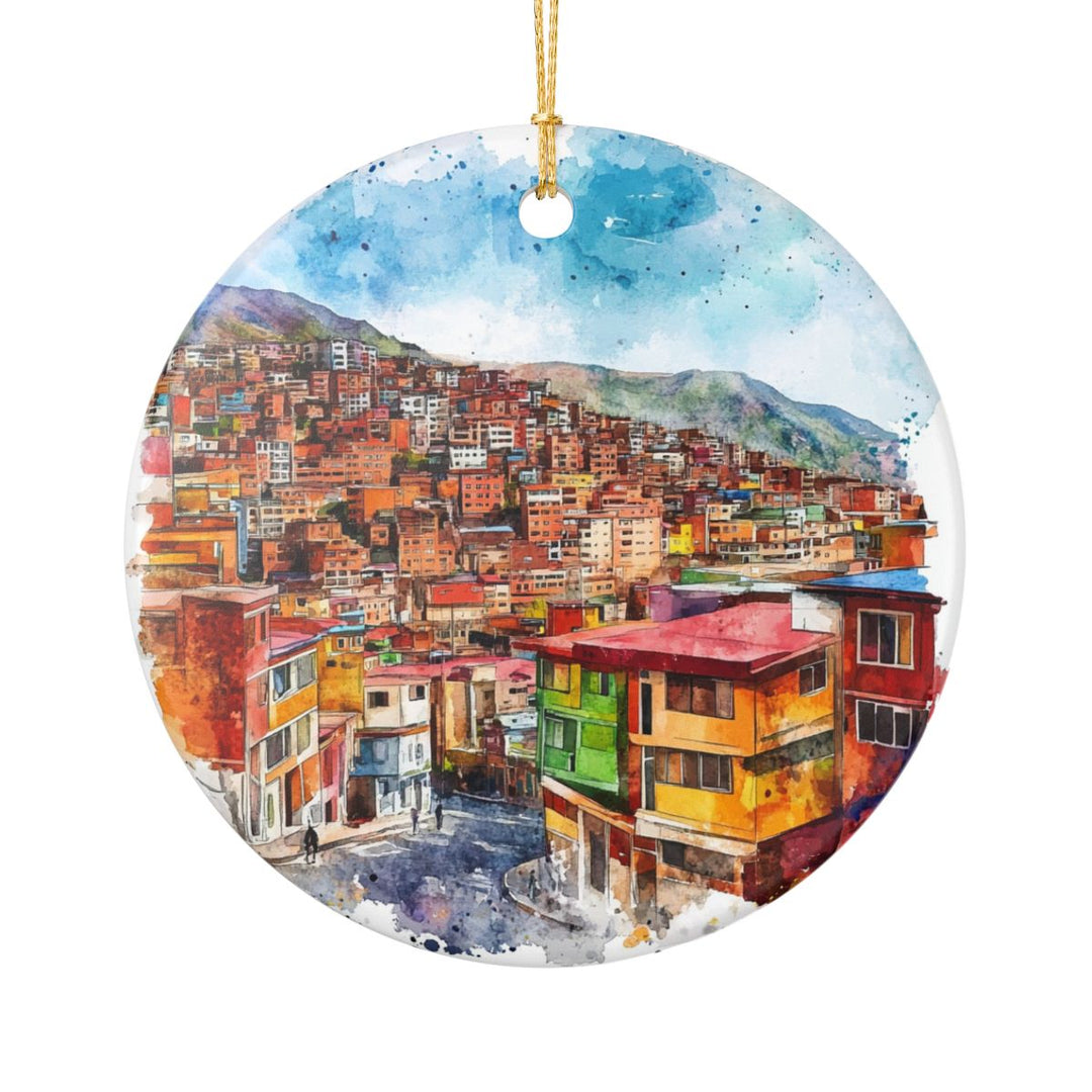 La Paz Bolivia Ornament: Unique La Paz Souvenir, La Paz Bolivia Xmas Decor, and Authentic La Paz Gift