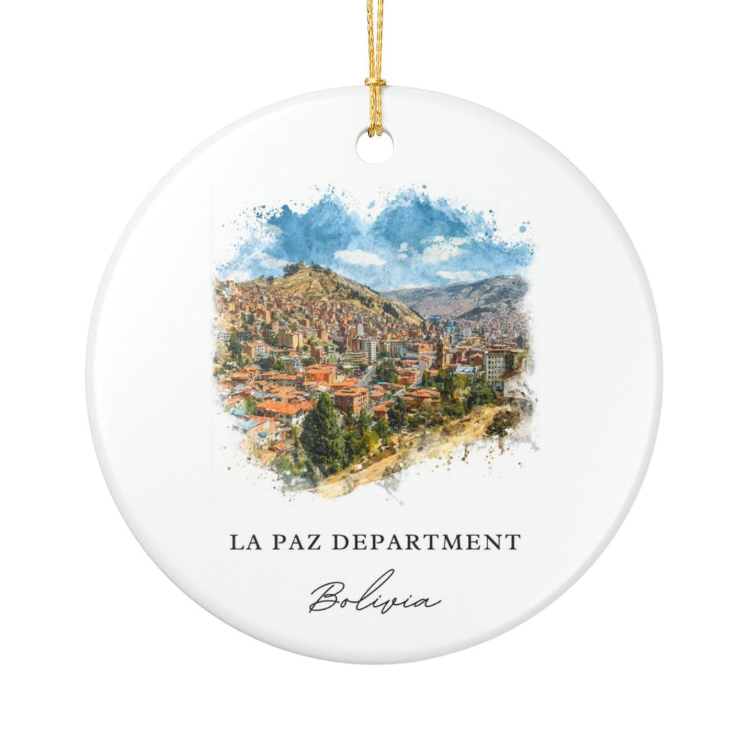 La Paz Department Bolivia Ornament: Unique La Paz Department Souvenir, La Paz Department Bolivia Xmas Decor, and Authentic La Paz Department Gift