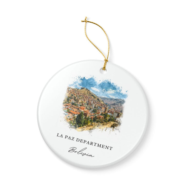 La Paz Department Bolivia Ornament: Unique La Paz Department Souvenir, La Paz Department Bolivia Xmas Decor, and Authentic La Paz Department Gift