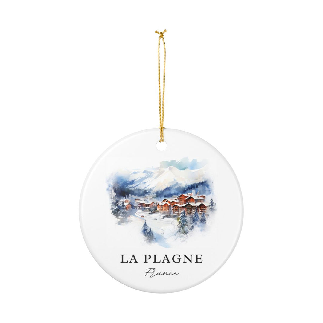 La Plagne France Ornament: Unique La Plagne Souvenir, La Plagne France Xmas Decor, and Authentic La Plagne Gift
