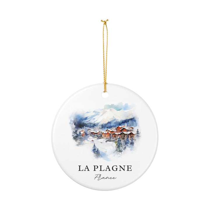 La Plagne France Ornament: Unique La Plagne Souvenir, La Plagne France Xmas Decor, and Authentic La Plagne Gift