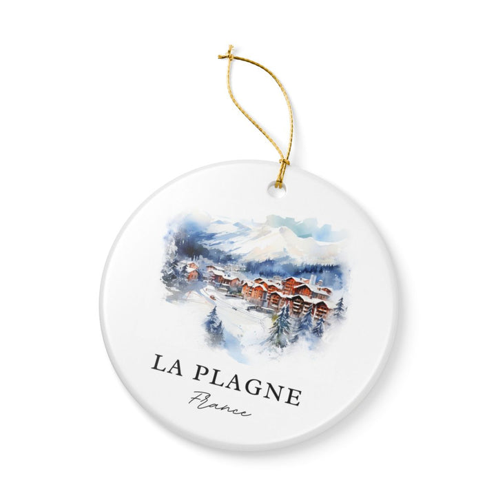 La Plagne France Ornament: Unique La Plagne Souvenir, La Plagne France Xmas Decor, and Authentic La Plagne Gift