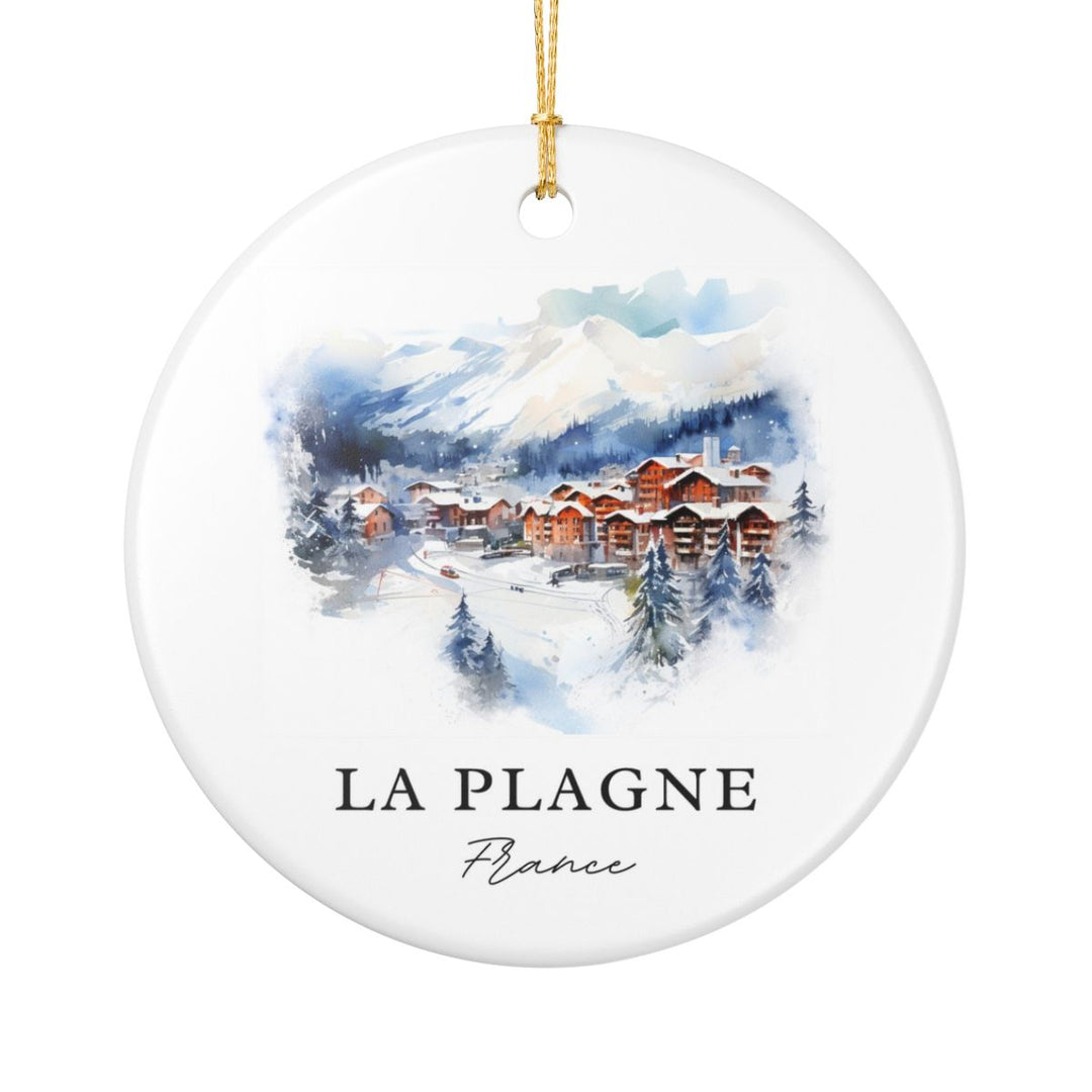 La Plagne France Ornament: Unique La Plagne Souvenir, La Plagne France Xmas Decor, and Authentic La Plagne Gift