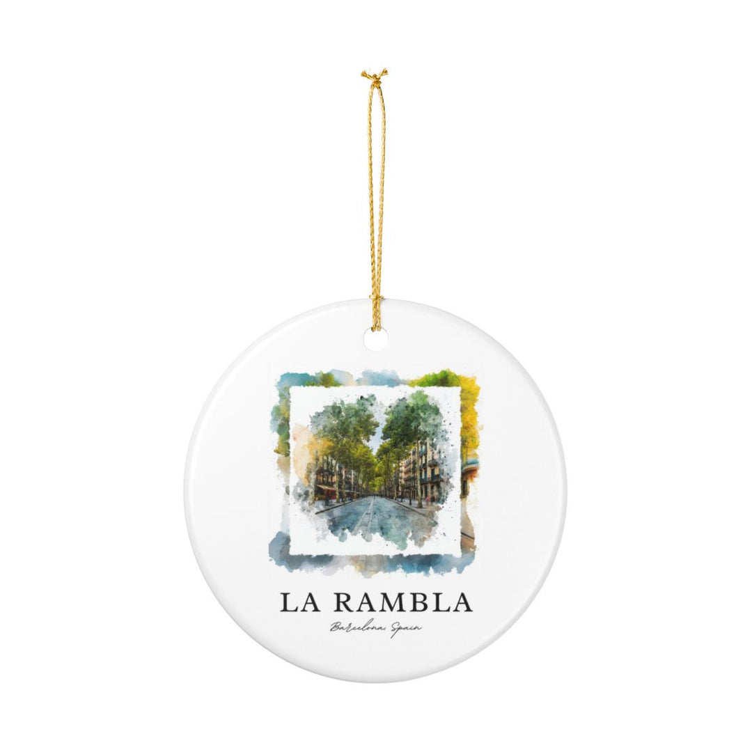 La Rambla Spain Ornament: Unique la Rambla Souvenir, la Rambla Spain Xmas Decor, and Authentic la Rambla Gift