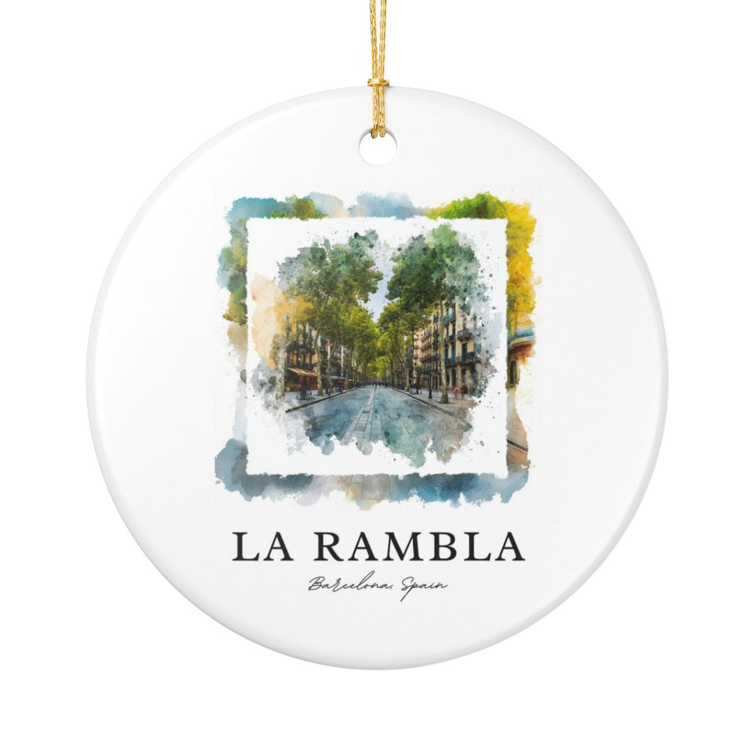 La Rambla Spain Ornament: Unique la Rambla Souvenir, la Rambla Spain Xmas Decor, and Authentic la Rambla Gift