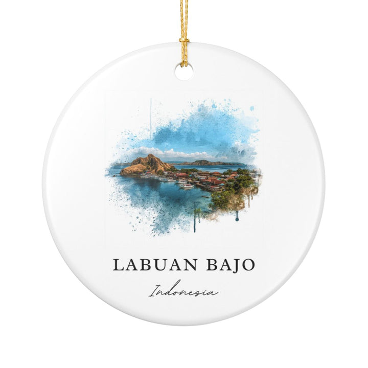 Labuan Bajo Indonesia Ornament: Unique Labuan Bajo Souvenir, Labuan Bajo Indonesia Xmas Decor, and Authentic Labuan Bajo Gift