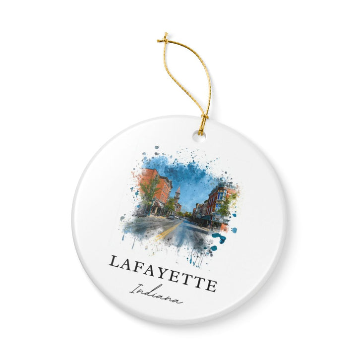 Lafayette Indiana A Ornament: Unique Lafayette Indiana A Souvenir, Lafayette Indiana A Xmas Decor, and Authentic Lafayette Indiana A Gift