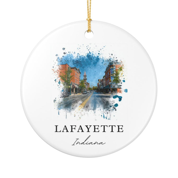 Lafayette Indiana A Ornament: Unique Lafayette Indiana A Souvenir, Lafayette Indiana A Xmas Decor, and Authentic Lafayette Indiana A Gift