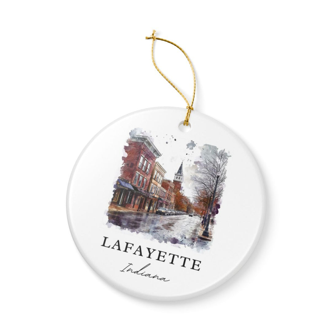 Lafayette Indiana Ornament: Unique Lafayette Indiana Souvenir, Lafayette Indiana Xmas Decor, and Authentic Lafayette Indiana Gift