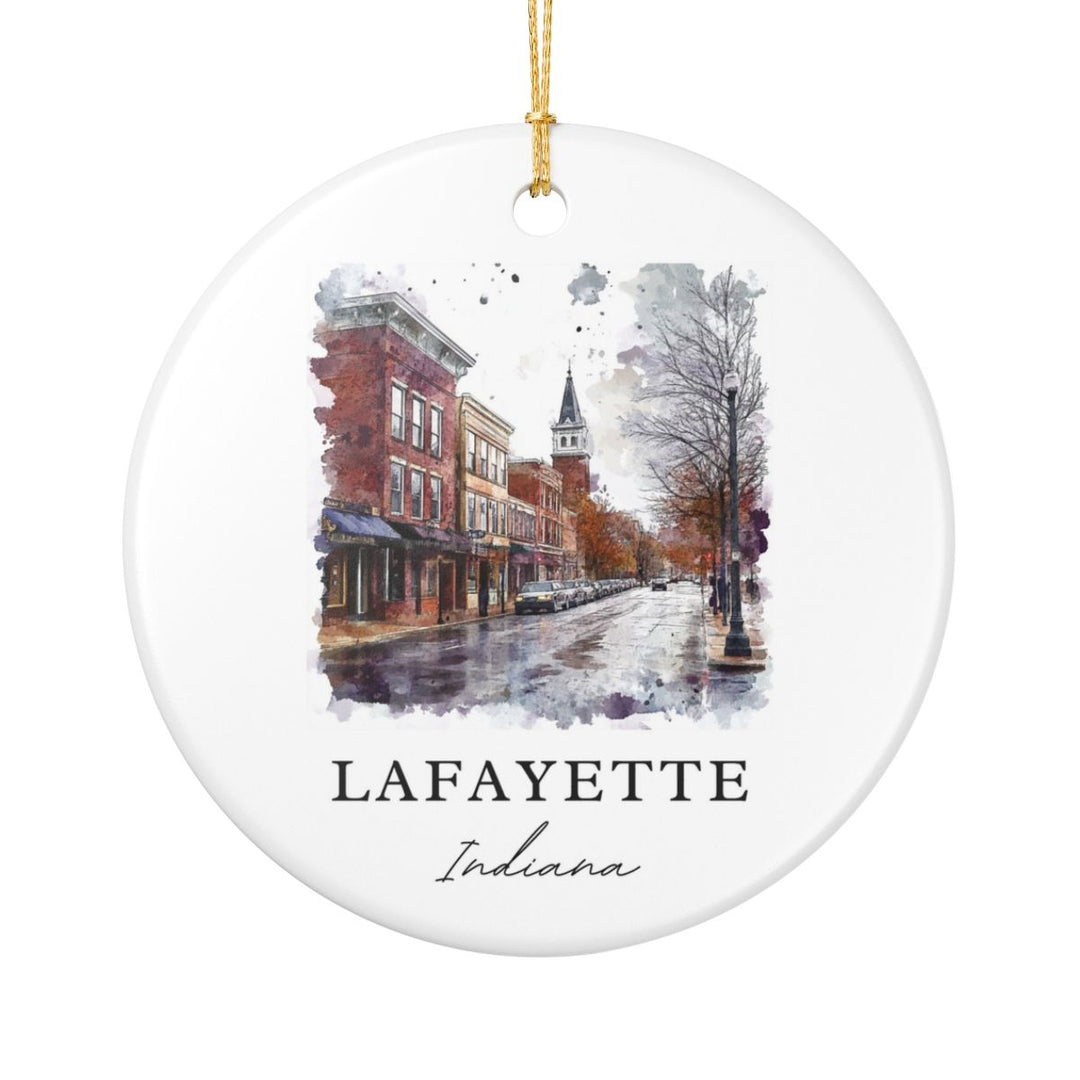 Lafayette Indiana Ornament: Unique Lafayette Indiana Souvenir, Lafayette Indiana Xmas Decor, and Authentic Lafayette Indiana Gift