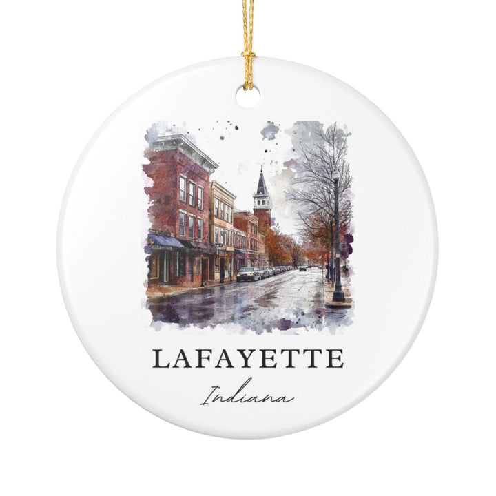 Lafayette Indiana Ornament: Unique Lafayette Indiana Souvenir, Lafayette Indiana Xmas Decor, and Authentic Lafayette Indiana Gift