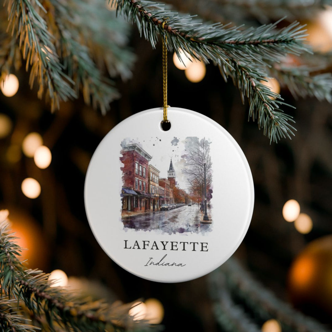 Lafayette Indiana Ornament: Unique Lafayette Indiana Souvenir, Lafayette Indiana Xmas Decor, and Authentic Lafayette Indiana Gift