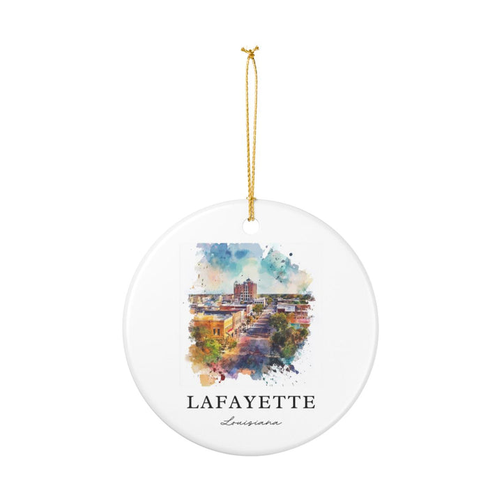 Lafayette Louisiana Ornament: Unique Lafayette Souvenir, Lafayette Louisiana Xmas Decor, and Authentic Lafayette Gift