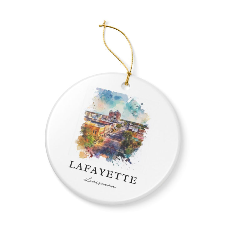 Lafayette Louisiana Ornament: Unique Lafayette Souvenir, Lafayette Louisiana Xmas Decor, and Authentic Lafayette Gift