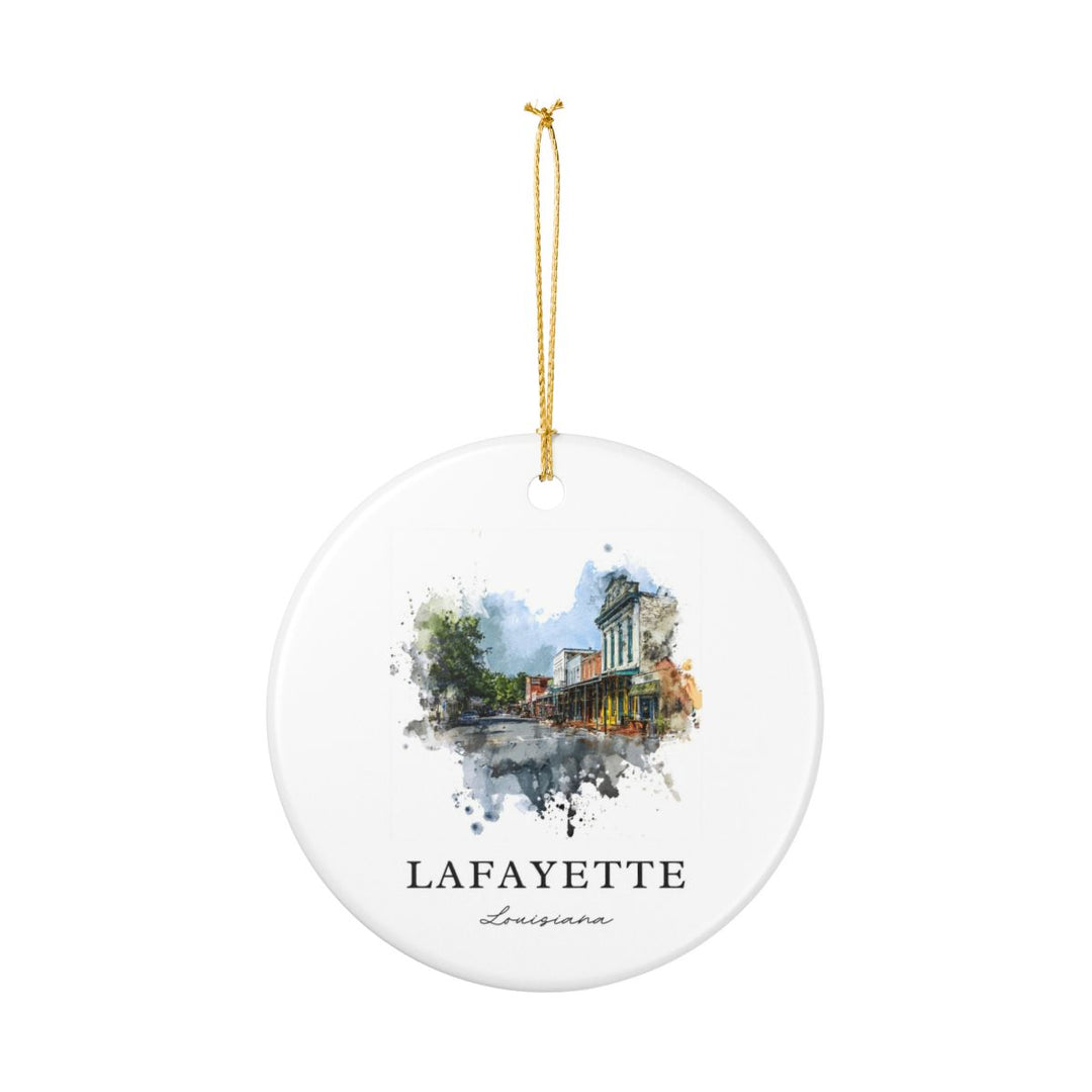 Lafayette Louisiana Ornament: Unique Lafayette Souvenir, Lafayette Louisiana Xmas Decor, and Authentic Lafayette Gift
