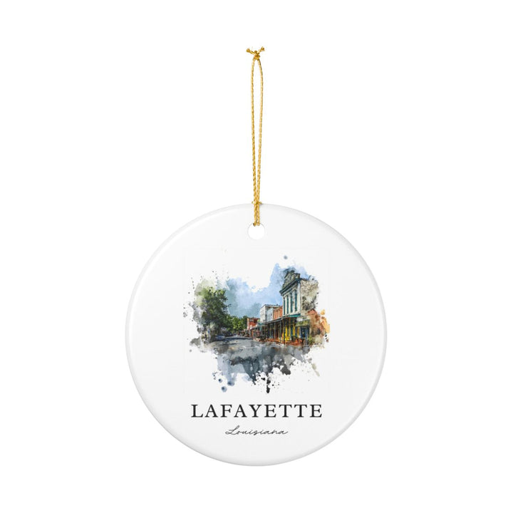 Lafayette Louisiana Ornament: Unique Lafayette Souvenir, Lafayette Louisiana Xmas Decor, and Authentic Lafayette Gift