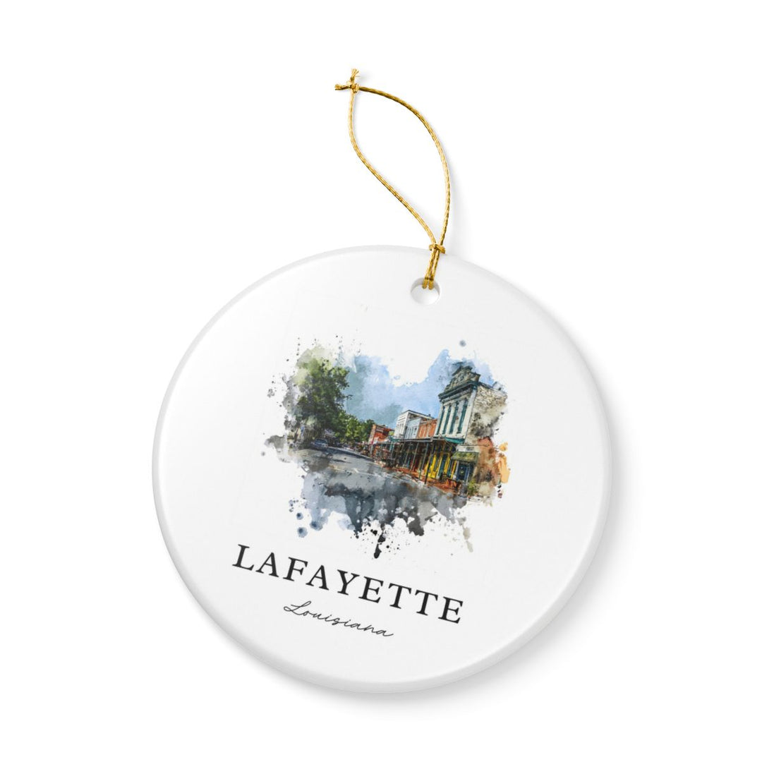 Lafayette Louisiana Ornament: Unique Lafayette Souvenir, Lafayette Louisiana Xmas Decor, and Authentic Lafayette Gift