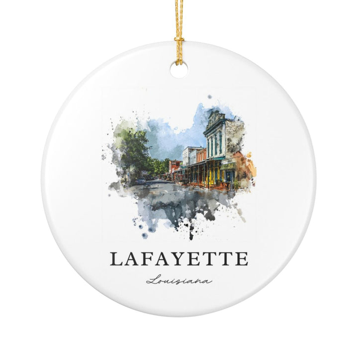 Lafayette Louisiana Ornament: Unique Lafayette Souvenir, Lafayette Louisiana Xmas Decor, and Authentic Lafayette Gift