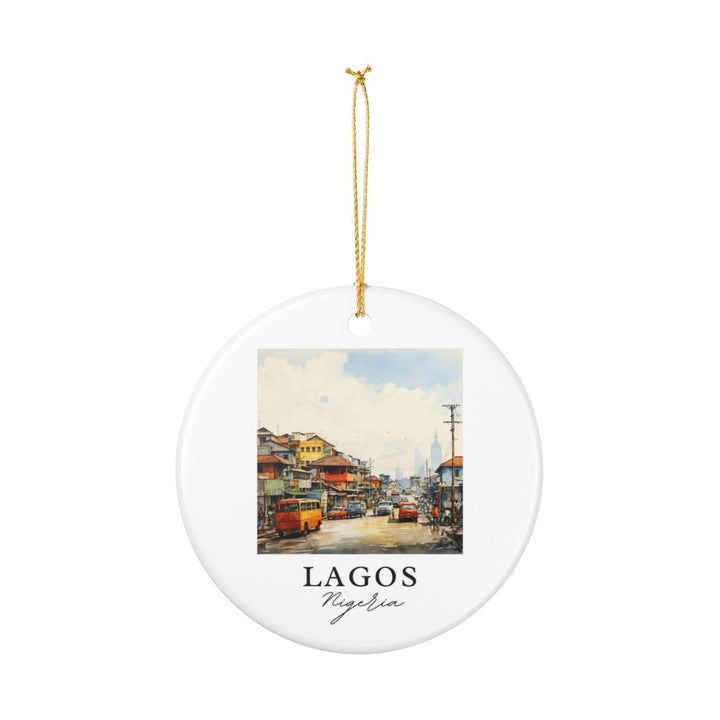 Lagos Nigeria Ornament: Unique Lagos Nigeria Souvenir, Lagos Nigeria Xmas Decor, and Authentic Lagos Nigeria Gift