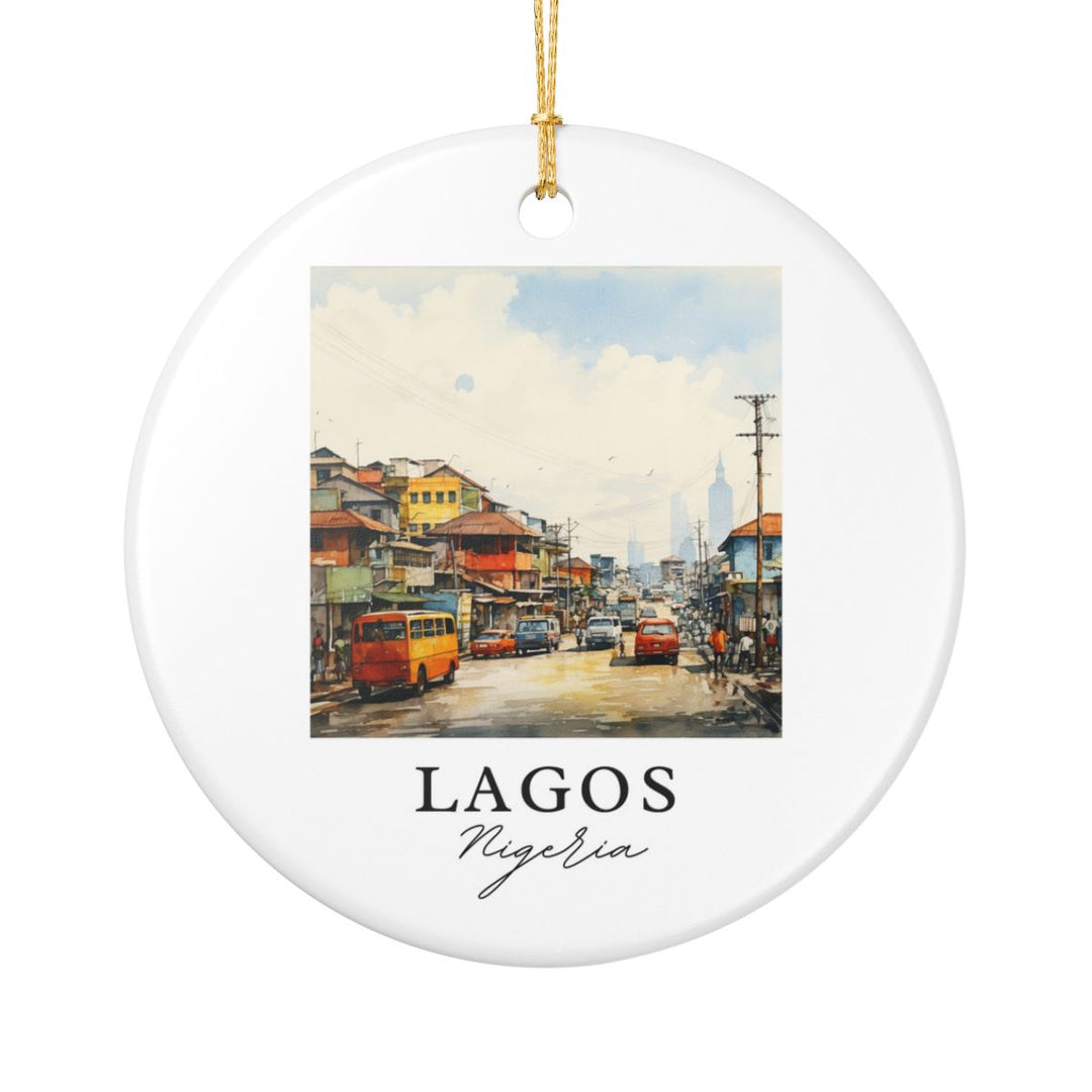 Lagos Nigeria Ornament: Unique Lagos Nigeria Souvenir, Lagos Nigeria Xmas Decor, and Authentic Lagos Nigeria Gift