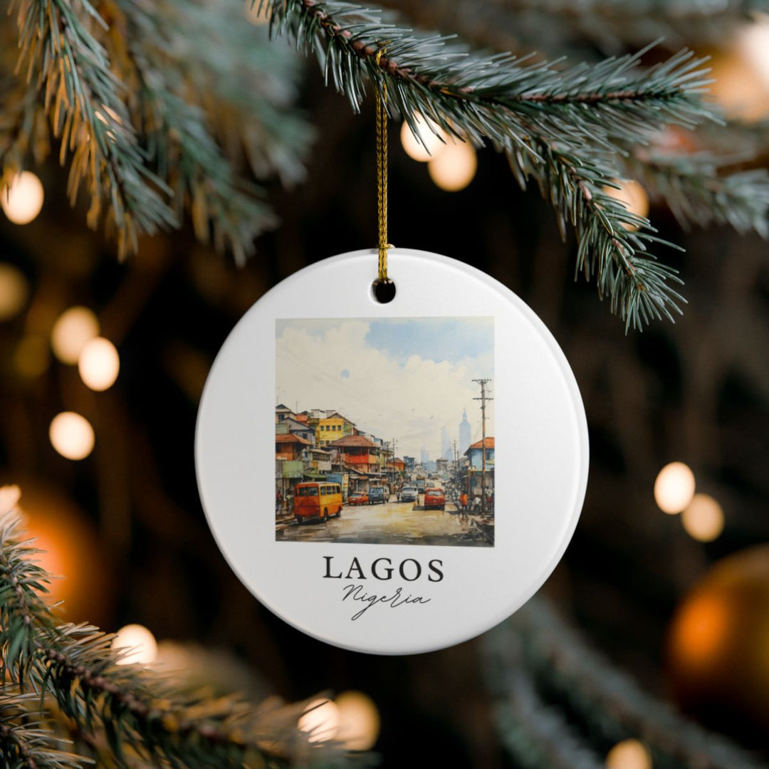 Lagos Nigeria Ornament: Unique Lagos Nigeria Souvenir, Lagos Nigeria Xmas Decor, and Authentic Lagos Nigeria Gift