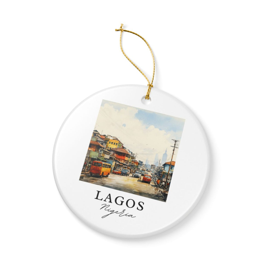 Lagos Nigeria Ornament: Unique Lagos Nigeria Souvenir, Lagos Nigeria Xmas Decor, and Authentic Lagos Nigeria Gift