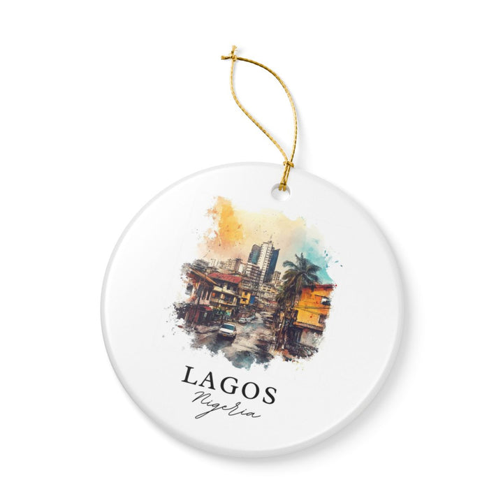 Lagos Nigeria Ornament: Unique Lagos Nigeria Souvenir, Lagos Nigeria Xmas Decor, and Authentic Lagos Nigeria Gift