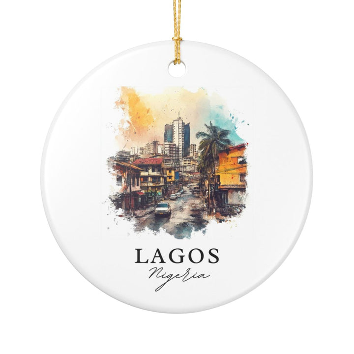 Lagos Nigeria Ornament: Unique Lagos Nigeria Souvenir, Lagos Nigeria Xmas Decor, and Authentic Lagos Nigeria Gift