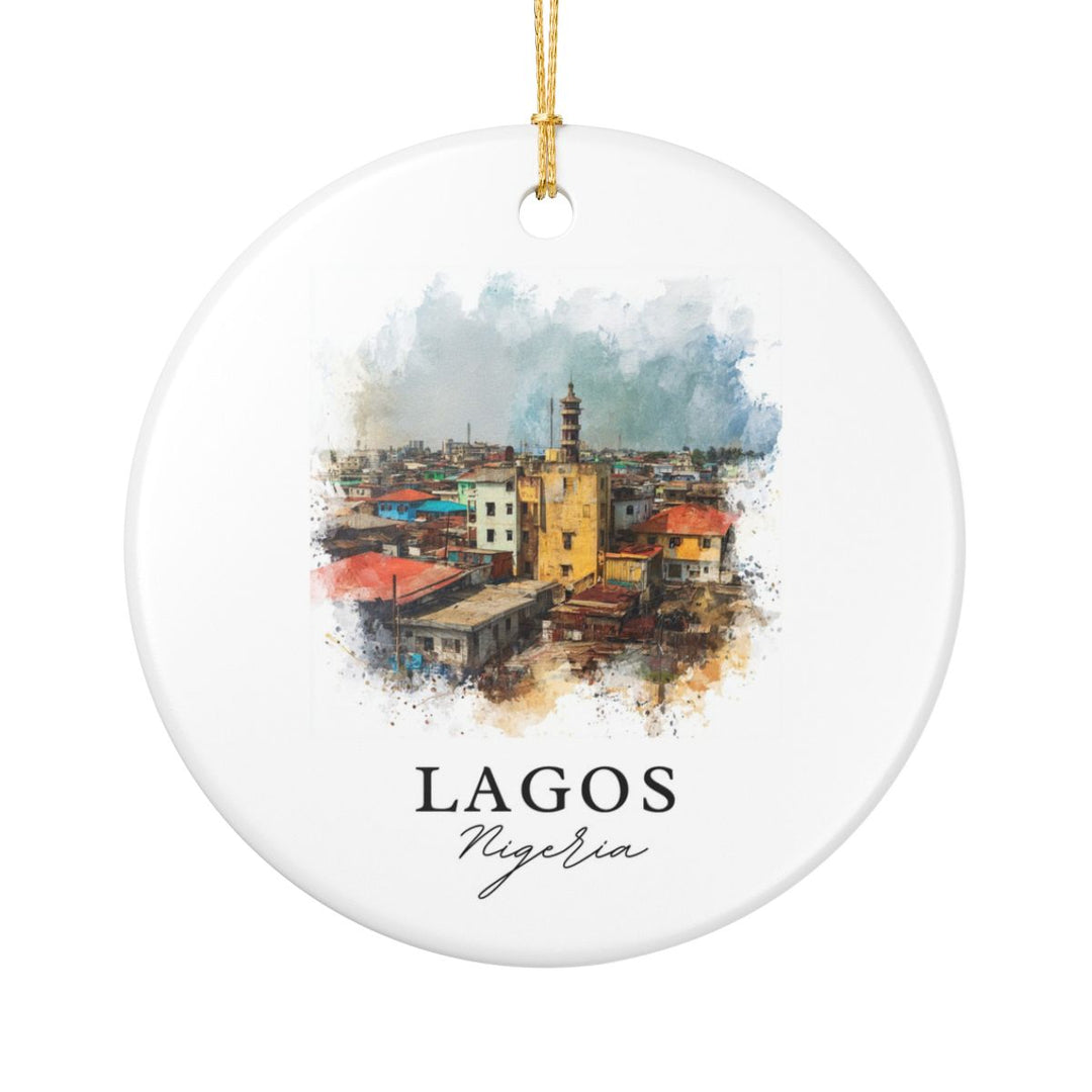 Lagos Nigeria Ornament: Unique Lagos Nigeria Souvenir, Lagos Nigeria Xmas Decor, and Authentic Lagos Nigeria Gift