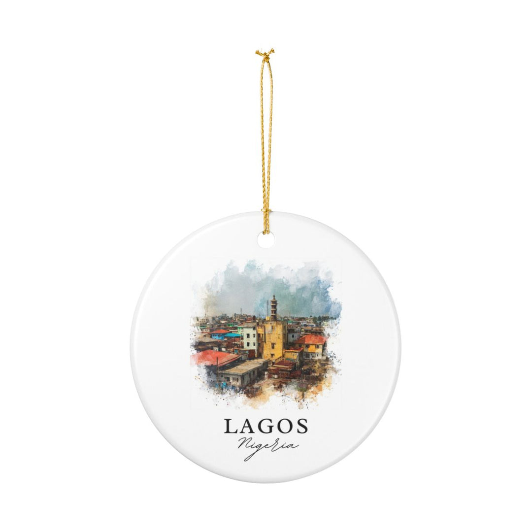 Lagos Nigeria Ornament: Unique Lagos Nigeria Souvenir, Lagos Nigeria Xmas Decor, and Authentic Lagos Nigeria Gift