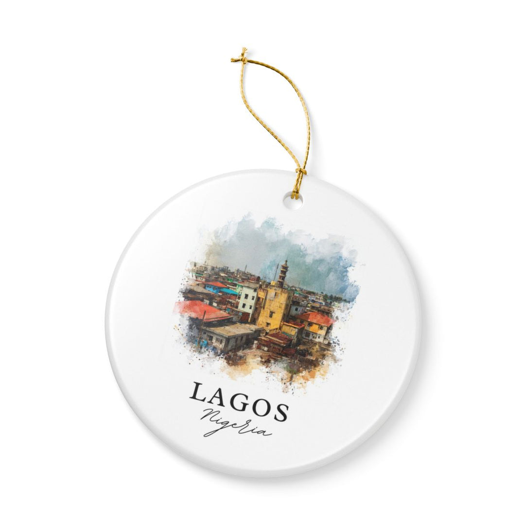 Lagos Nigeria Ornament: Unique Lagos Nigeria Souvenir, Lagos Nigeria Xmas Decor, and Authentic Lagos Nigeria Gift