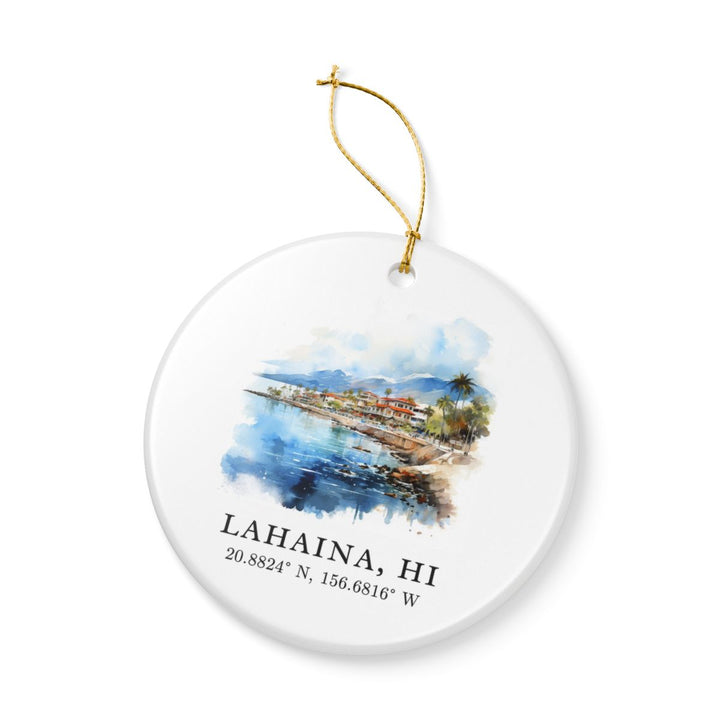 Lahaina Hawaii Ornament: Unique Lahaina Souvenir, Lahaina Hawaii Xmas Decor, and Authentic Lahaina Gift