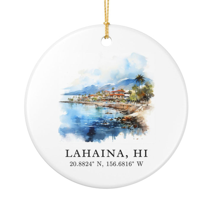 Lahaina Hawaii Ornament: Unique Lahaina Souvenir, Lahaina Hawaii Xmas Decor, and Authentic Lahaina Gift