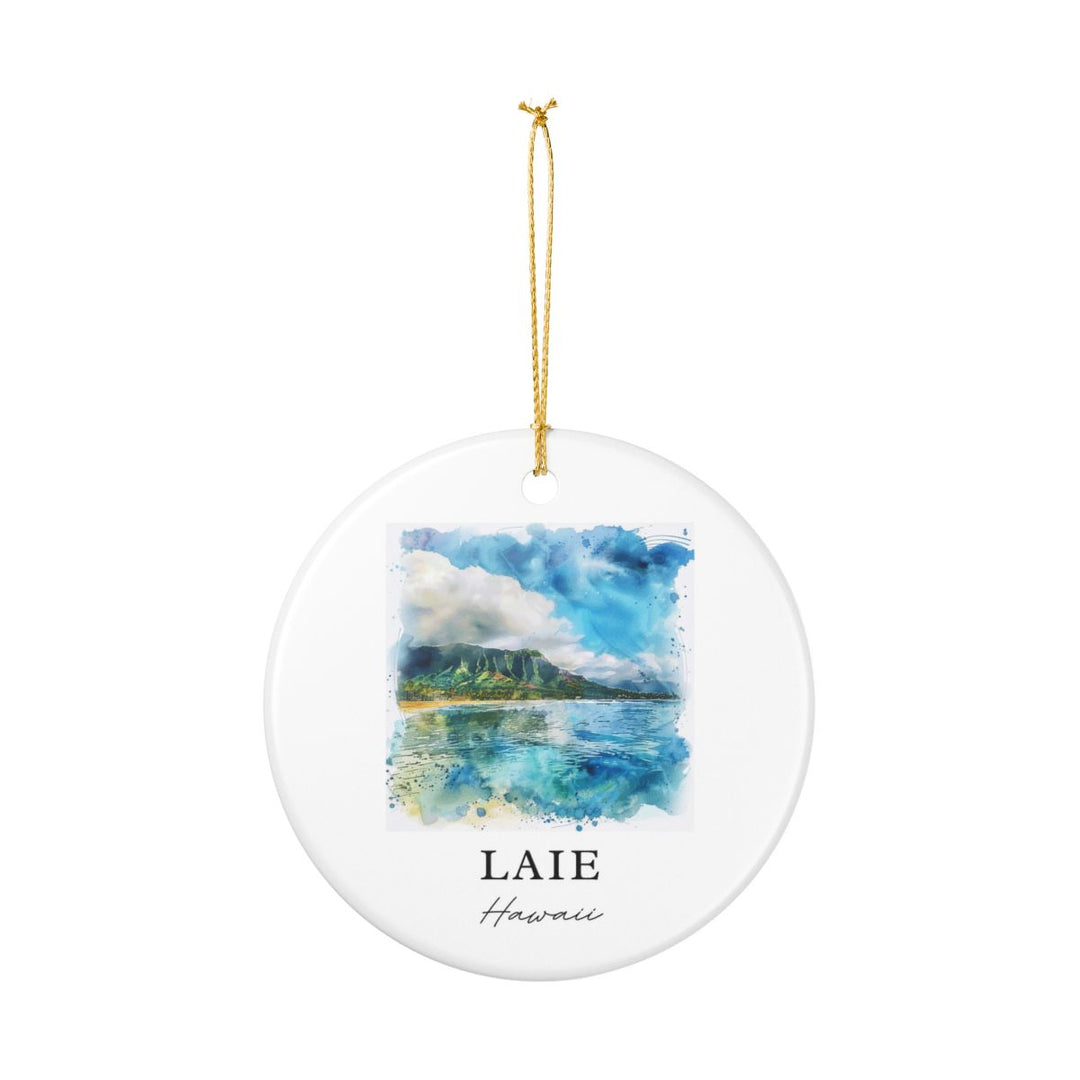 Laie Hawaii Ornament: Unique Laie Souvenir, Laie Hawaii Xmas Decor, and Authentic Laie Gift