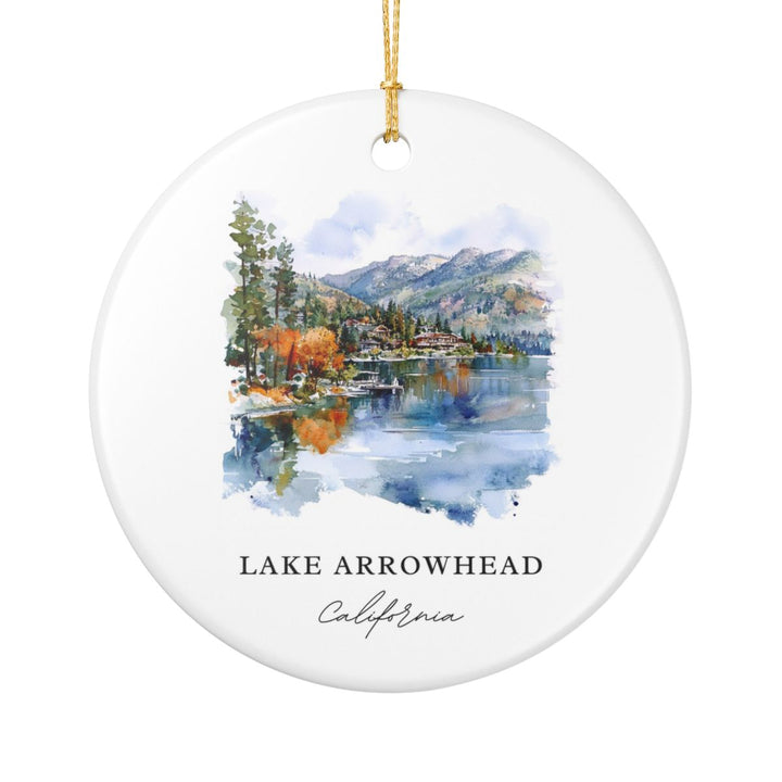 Lake Arrowhead California USA Ornament: Unique Lake Arrowhead Souvenir, Lake Arrowhead California Xmas Decor, and Authentic Lake Arrowhead Gift