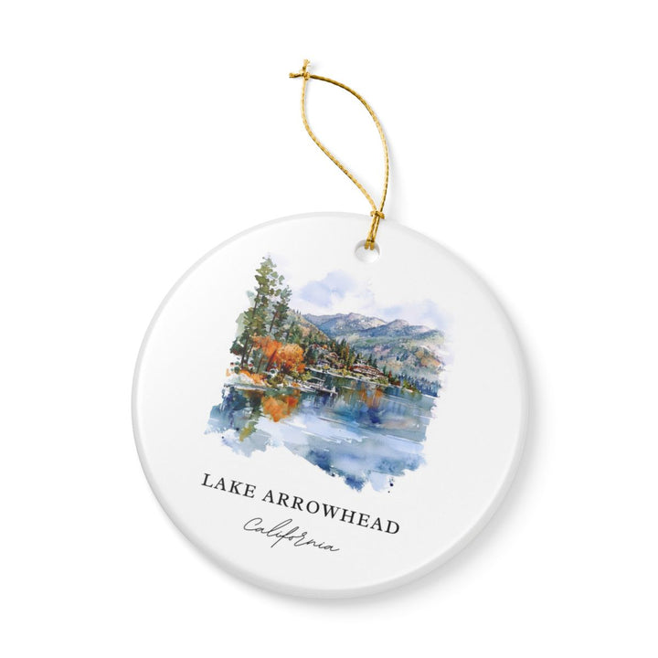 Lake Arrowhead California USA Ornament: Unique Lake Arrowhead Souvenir, Lake Arrowhead California Xmas Decor, and Authentic Lake Arrowhead Gift
