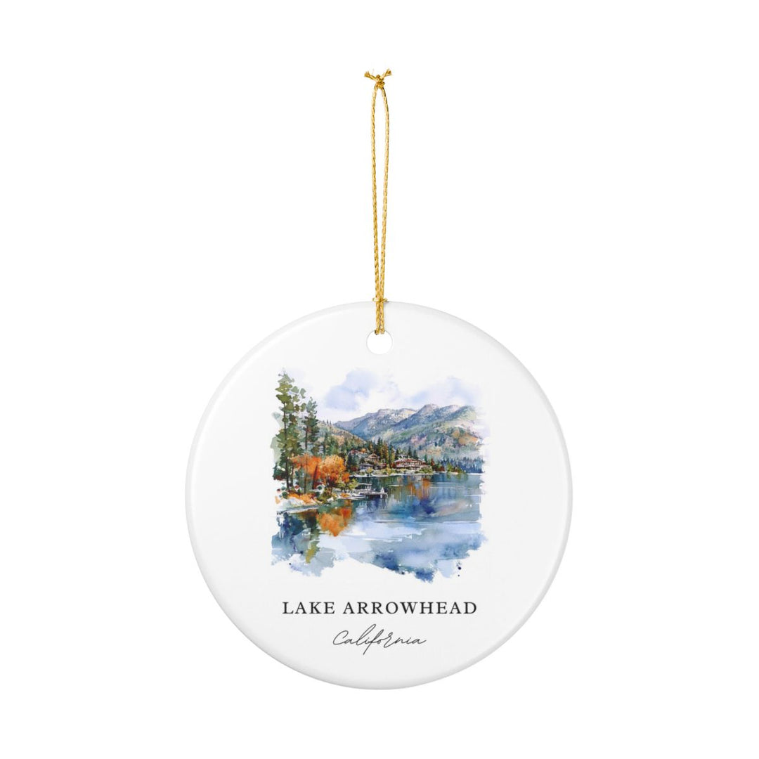 Lake Arrowhead California USA Ornament: Unique Lake Arrowhead Souvenir, Lake Arrowhead California Xmas Decor, and Authentic Lake Arrowhead Gift