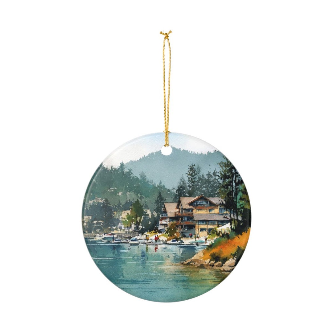 Lake Arrowhead California USA Ornament: Unique Lake Arrowhead Souvenir, Lake Arrowhead California Xmas Decor, and Authentic Lake Arrowhead Gift