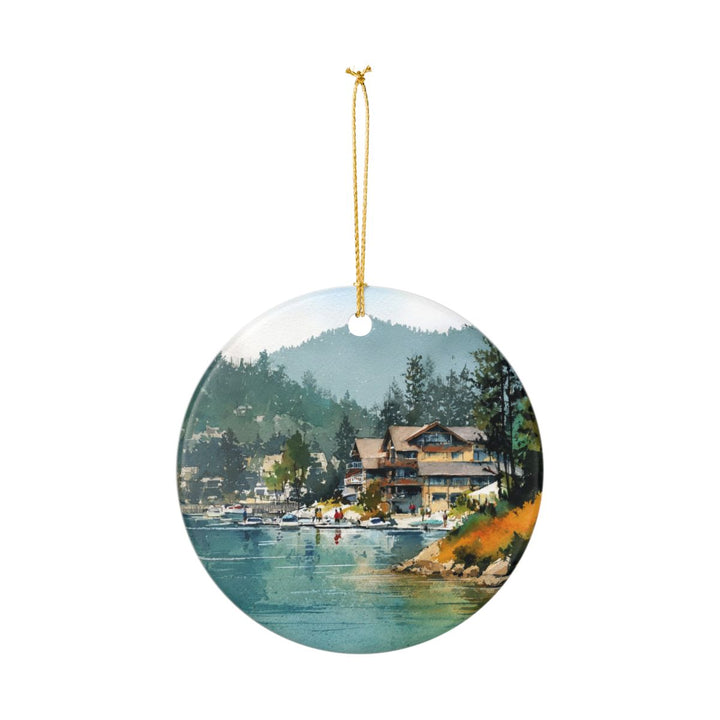 Lake Arrowhead California USA Ornament: Unique Lake Arrowhead Souvenir, Lake Arrowhead California Xmas Decor, and Authentic Lake Arrowhead Gift