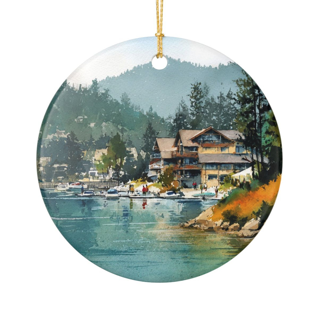 Lake Arrowhead California USA Ornament: Unique Lake Arrowhead Souvenir, Lake Arrowhead California Xmas Decor, and Authentic Lake Arrowhead Gift