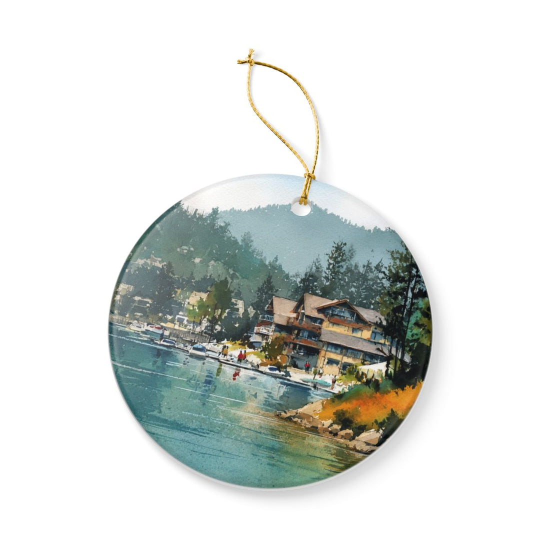 Lake Arrowhead California USA Ornament: Unique Lake Arrowhead Souvenir, Lake Arrowhead California Xmas Decor, and Authentic Lake Arrowhead Gift