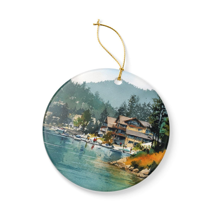Lake Arrowhead California USA Ornament: Unique Lake Arrowhead Souvenir, Lake Arrowhead California Xmas Decor, and Authentic Lake Arrowhead Gift