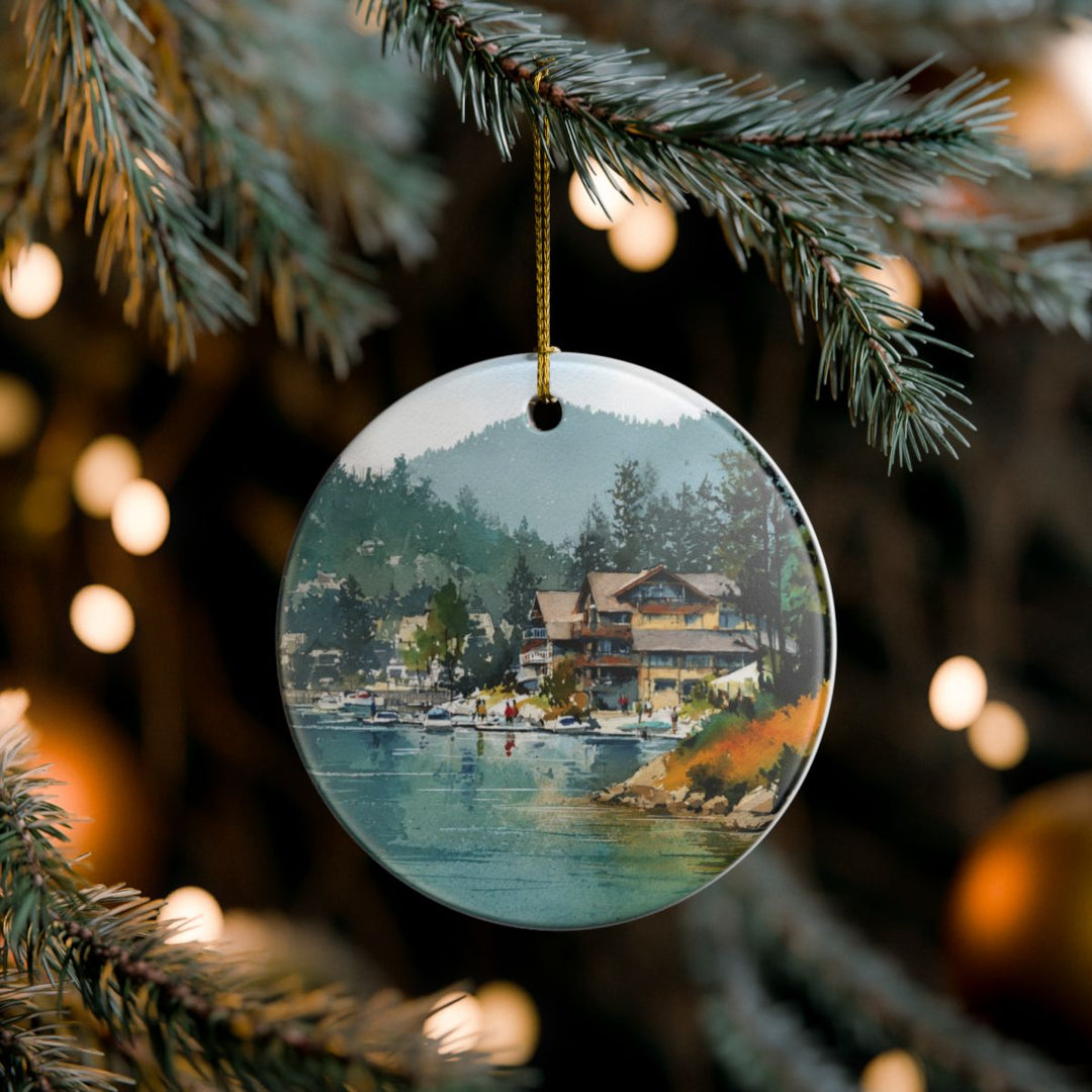 Lake Arrowhead California USA Ornament: Unique Lake Arrowhead Souvenir, Lake Arrowhead California Xmas Decor, and Authentic Lake Arrowhead Gift