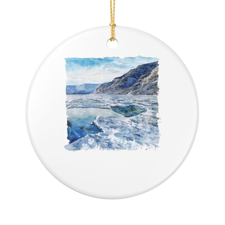 Lake Baikal Ornament: Unique Lake Baikal Souvenir, Lake Baikal Xmas Decor, and Authentic Lake Baikal Gift